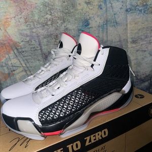 Air Jordan XXXVIII White, Black and Siren Red. Size 10. New with Tags